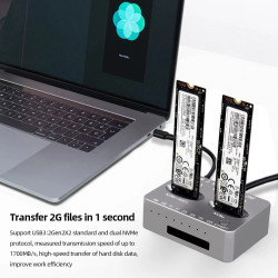 BASE CLONADORA 2 SSD M.2 NVME