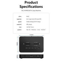 BASE CLONADORA 2 SSD M.2 SATA-SATA / NVME-NVME