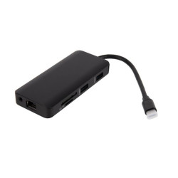 DOCK USB-C 3.1 (M) - MULTIPUERTO 9 EN 1 HDMI+VGA+L