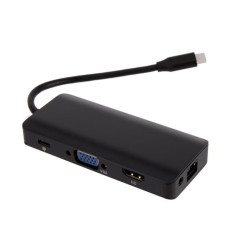 DOCK USB-C 3.1 (M) - MULTIPUERTO 9 EN 1 HDMI+VGA+L