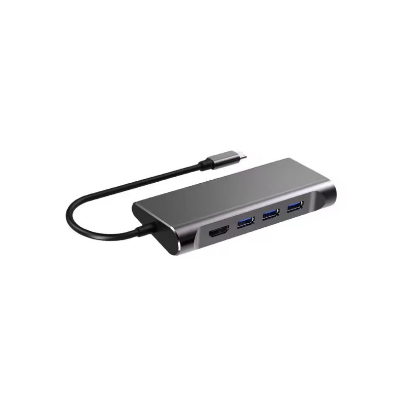 DOCK USB-C 3.1 (M) - MULTIPUERTO 9 en 1 HDMI+LAN+U