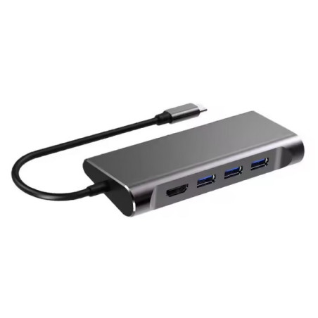 DOCK USB-C 3.1 (M) - MULTIPUERTO 9 en 1 HDMI+LAN+U