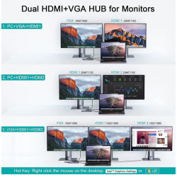 DOCK USB- A/C 3.1 (M) - MULTIPUERTO 11 EN 1 MST