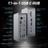 DOCK USB-C 3.1 (M) - MULTIPUERTO 2HDMI+DP 17 EN 1