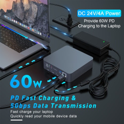 DOCK USB-C 3.1 (M) - MULTIPUERTO 2HDMI+DP 17 EN 1