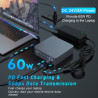 DOCK USB-C 3.1 (M) - MULTIPUERTO 2HDMI+DP 17 EN 1