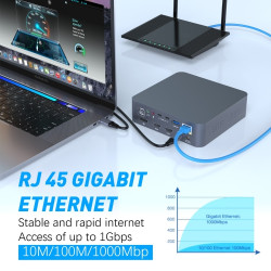 DOCK USB-C 3.1 (M) - MULTIPUERTO 2HDMI+DP 17 EN 1