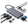 DOCK USB-C 3.1 (M) - MULTIPUERTO 2HDMI+VGA 12 EN 1