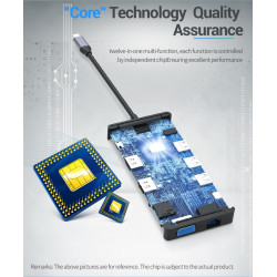 DOCK USB-C 3.1 (M) - MULTIPUERTO 2HDMI+VGA 12 EN 1