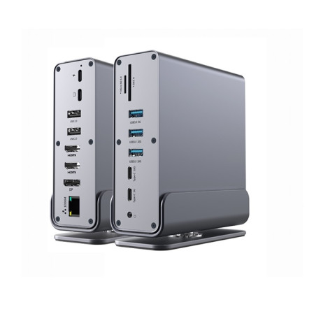 DOCK USB-C 3.1 (M) - MULTIPUERTO 2 HDMI+DP 15 EN 1