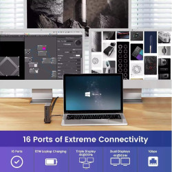 DOCK USB-C 3.1 (M) - MULTIPUERTO 2 HDMI+DP 15 EN 1