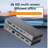DOCK USB-C 3.1 (M) - MULTIPUERTO 2DP+ HDMI 12 EN 1
