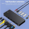 DOCK USB-C 3.1 (M) - MULTIPUERTO 2DP+ HDMI 12 EN 1