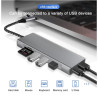 DOCK USB-C 3.1 (M) - MULTIPUERTO 8 EN 1 M2+3USB+PD