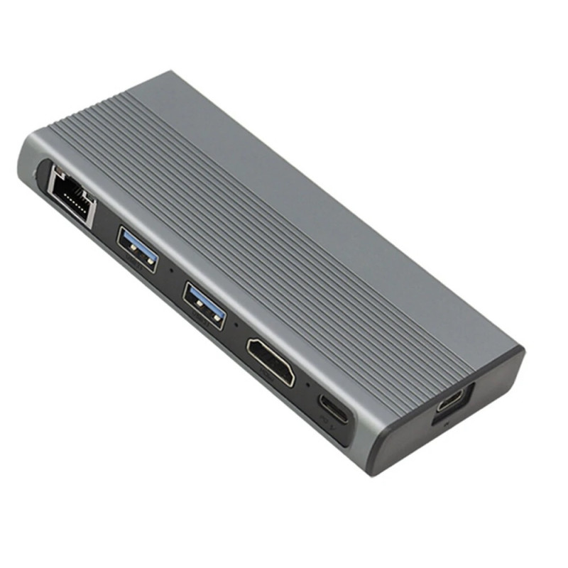 DOCK USB-C 3.1 (M)- MULTIPUERTO 6 EN 1 M2 SATA+NVM