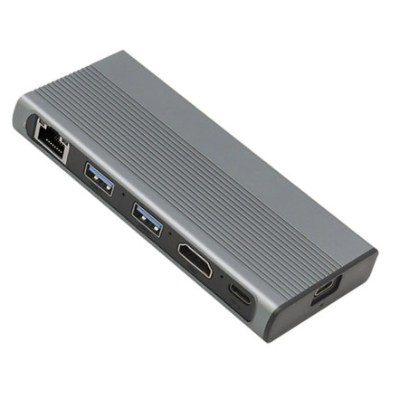 DOCK USB-C 3.1 (M)- MULTIPUERTO 6 EN 1 M2 SATA+NVM
