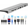 DOCK USB-C 3.1 (M) - MULTIPUERTO HDMI+VGA 11 EN 1