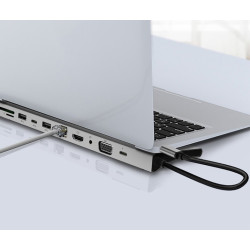 DOCK USB-C 3.1 (M) - MULTIPUERTO HDMI+VGA 11 EN 1