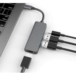 DOCK USB-C 3.1 (M) - MULTIPUERTO 4 EN 1