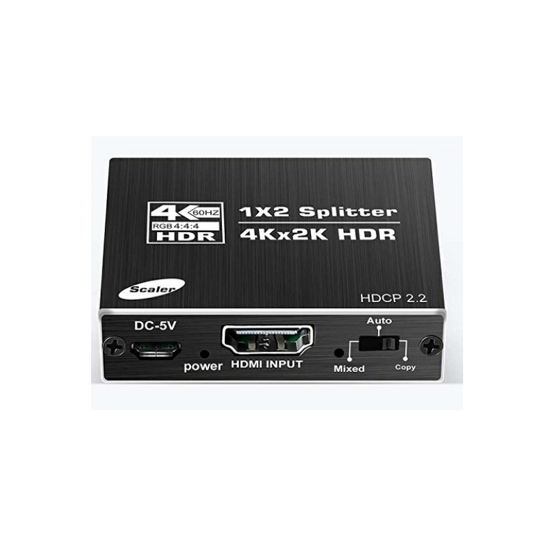 VIDEO SPLITTER HDMI 2.0 1PC-2 MONIT. 4K@60Hz 18Gbp