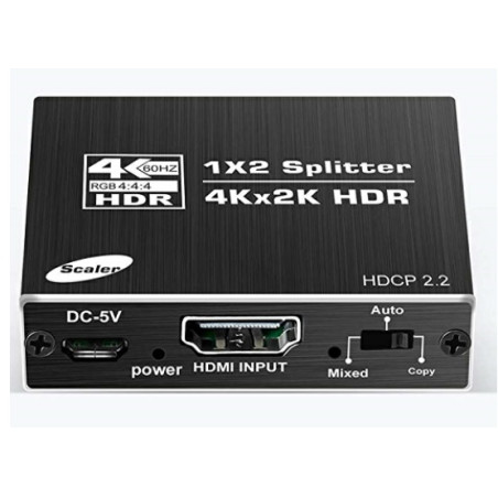 VIDEO SPLITTER HDMI 2.0 1PC-2 MONIT. 4K@60Hz 18Gbp