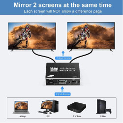 VIDEO SPLITTER HDMI 2.0 1PC-2 MONIT. 4K@60Hz 18Gbp