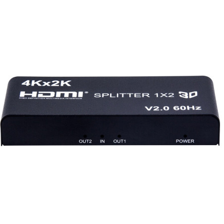 VIDEO SPLITTER HDMI 2.0 1PC - 2 MONITORES 4K@60Hz
