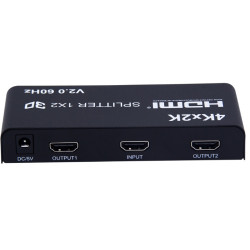 VIDEO SPLITTER HDMI 2.0 1PC - 2 MONITORES 4K@60Hz