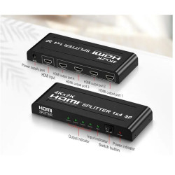 VIDEO SPLITTER HDMI 1.4 1PC - 4 MONITORES 4K@30Hz