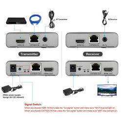 VIDEO EXTENDER HDMI 120Mts y MULTIPLES RECEPTORES