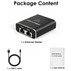 DUPLICADOR DE RED 1 x RJ45 H - 2 x RJ45 H ACTIVO