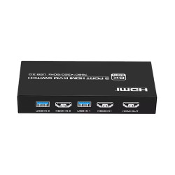 KVM SWITCH COMPACTO 2X1 HDMI + USB + AUDIO 8K