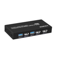 KVM SWITCH COMPACTO 2X1 HDMI + USB + AUDIO 8K