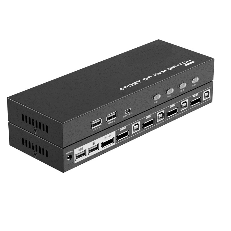 KVM SWITCH SOBREMESA DISPLAYPORT + USB 4 X 1