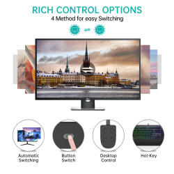 KVM SWITCH SOBREMESA DISPLAYPORT + USB 4 X 1