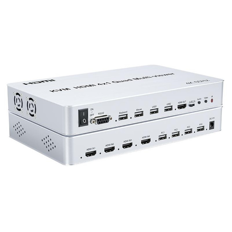 KVM SWITCH 4 x 1 HDMI - USB MULTIVIEW