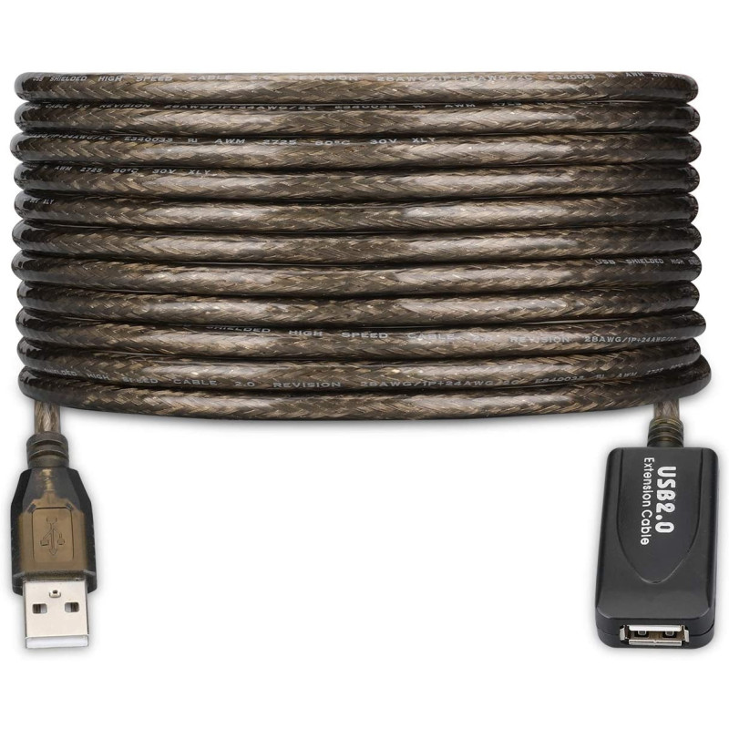 CABLE USB 2.0 AMPLIFICADOR  20M TIPO A(M)- A(H)