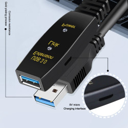 CABLE USB 3.0 AMPLIFICADOR  15M TIPO A(M)- A(H)