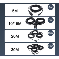 CABLE USB 3.0 AMPLIFICADOR  25M TIPO A(M)- A(H)