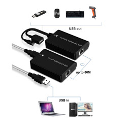 EXTENSOR USB 1.1 HASTA 60M VIA RJ45