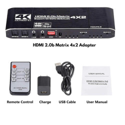 CONMUTADOR AUTOMATICO MATRIX 4 PC X 2 MONIT. HDMI