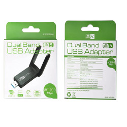 WIRELESS ADAPTADOR USB 3.0 2T2R  2.4/5Ghz 1300M