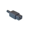 CONECTOR HEMBRA C19 16A NEGRO RECTO