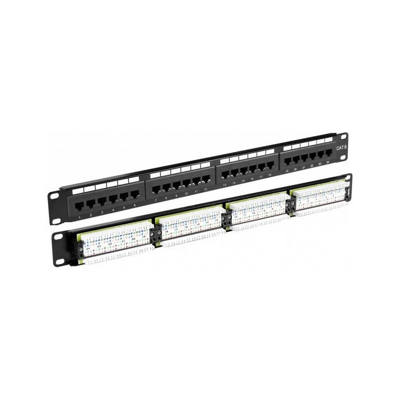 PANEL UTP CAT-6 24 PUERTOS RJ45 1U 19''