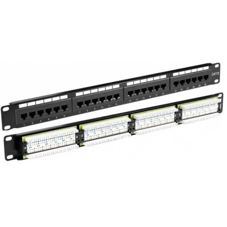 PANEL UTP CAT-6 24 PUERTOS RJ45 1U 19''