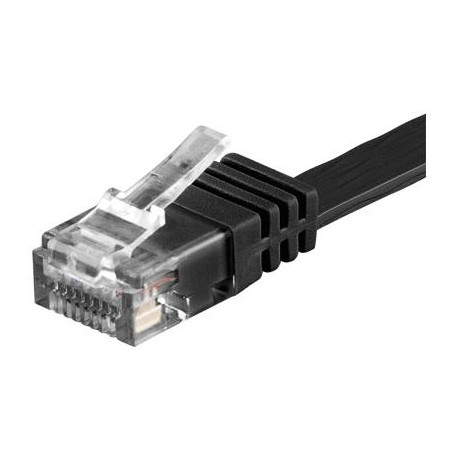 LATIGUILLO NEGRO UTP CAT6 FLEXIBLE 0.5Mts. PLANO