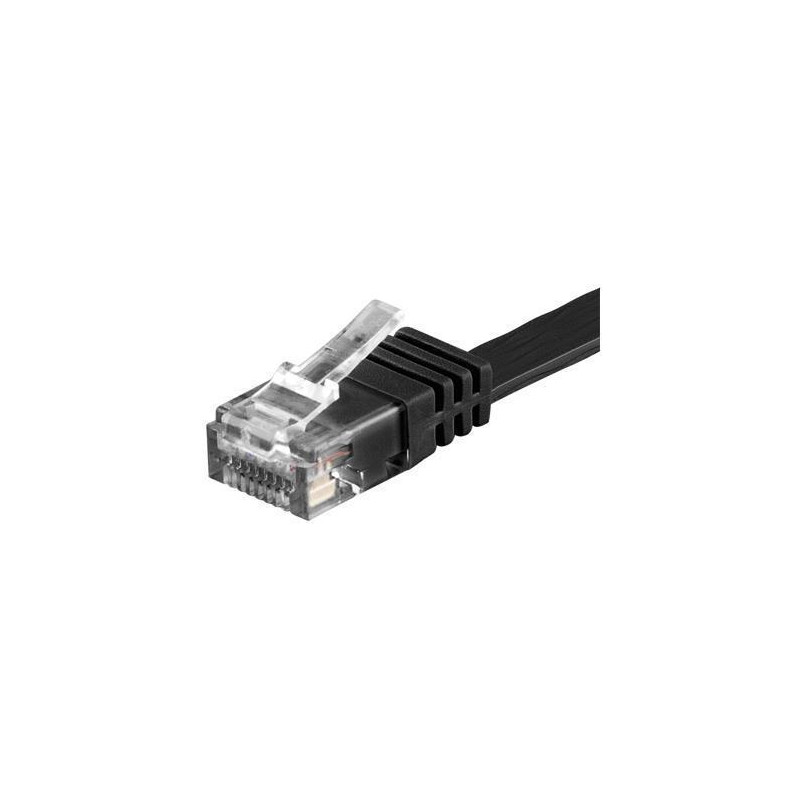 LATIGUILLO NEGRO UTP CAT6 FLEXIBLE 5Mts. PLANO