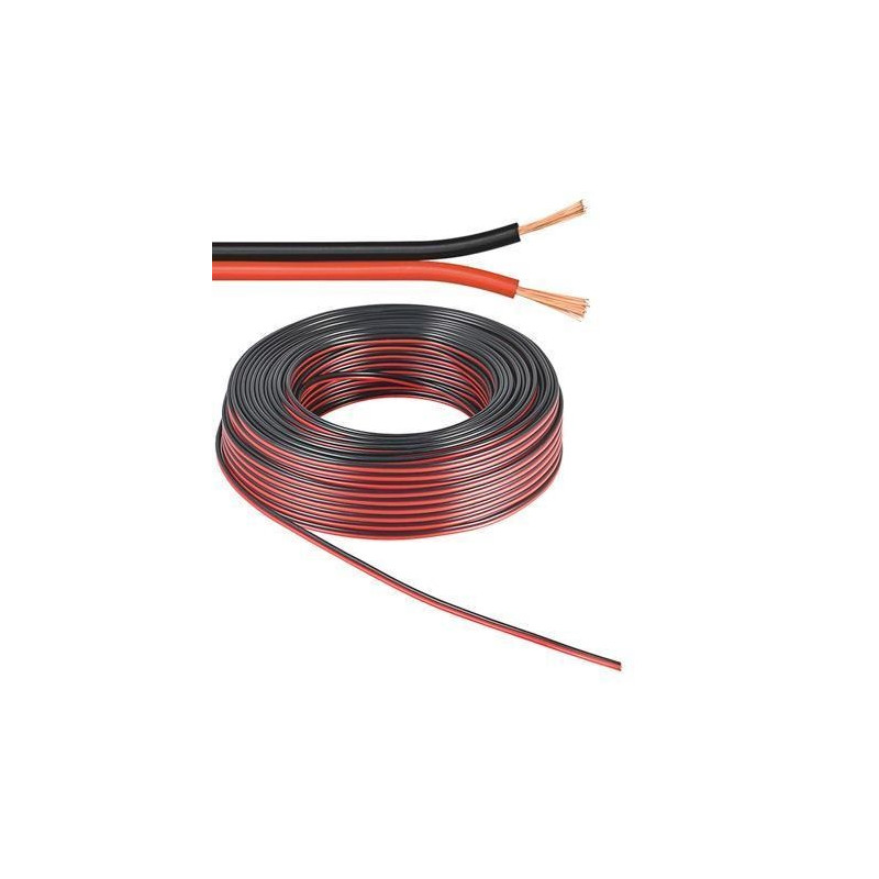 BOBINA 50Mts CABLE AUDIO STEREO PARALELO 1.5mm N/R