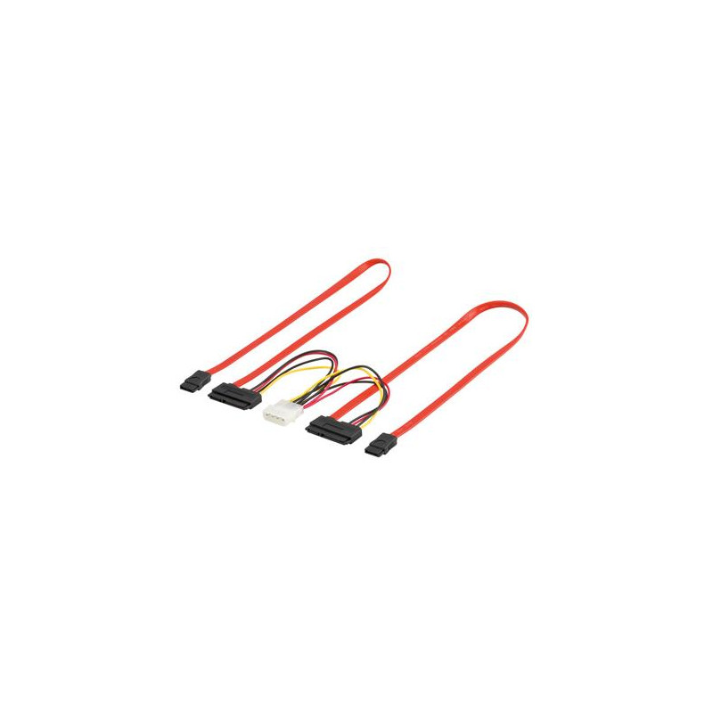 CABLE DATOS SATA + ALIMENTACION 0.5Mts DUAL