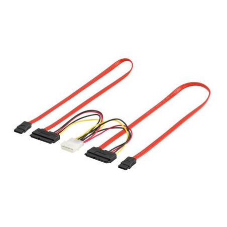 CABLE DATOS SATA + ALIMENTACION 0.5Mts DUAL